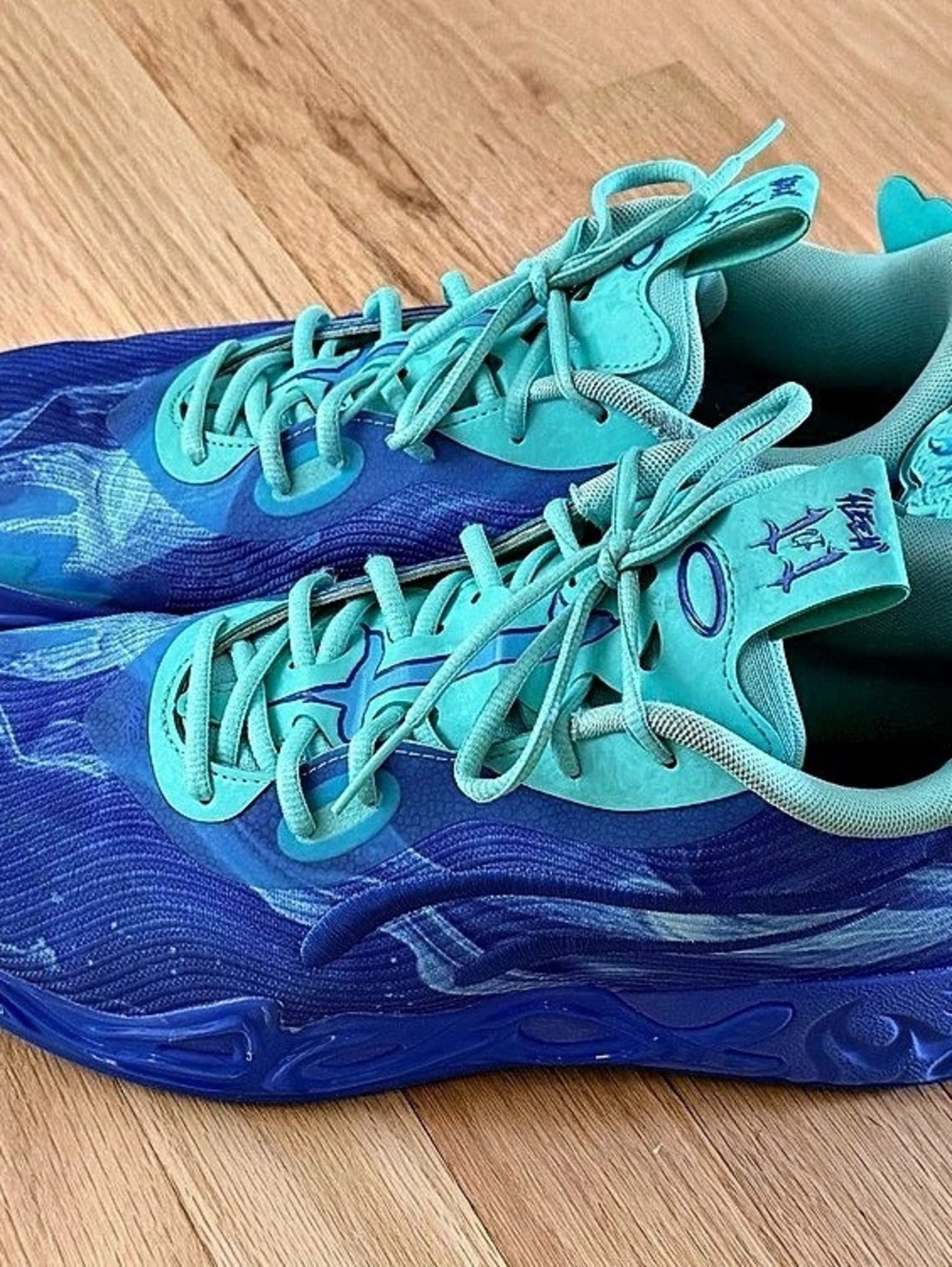PUMA LaMelo Ball MB.04 Lo Team Blue Teal Basketball Shoes Men’s 11